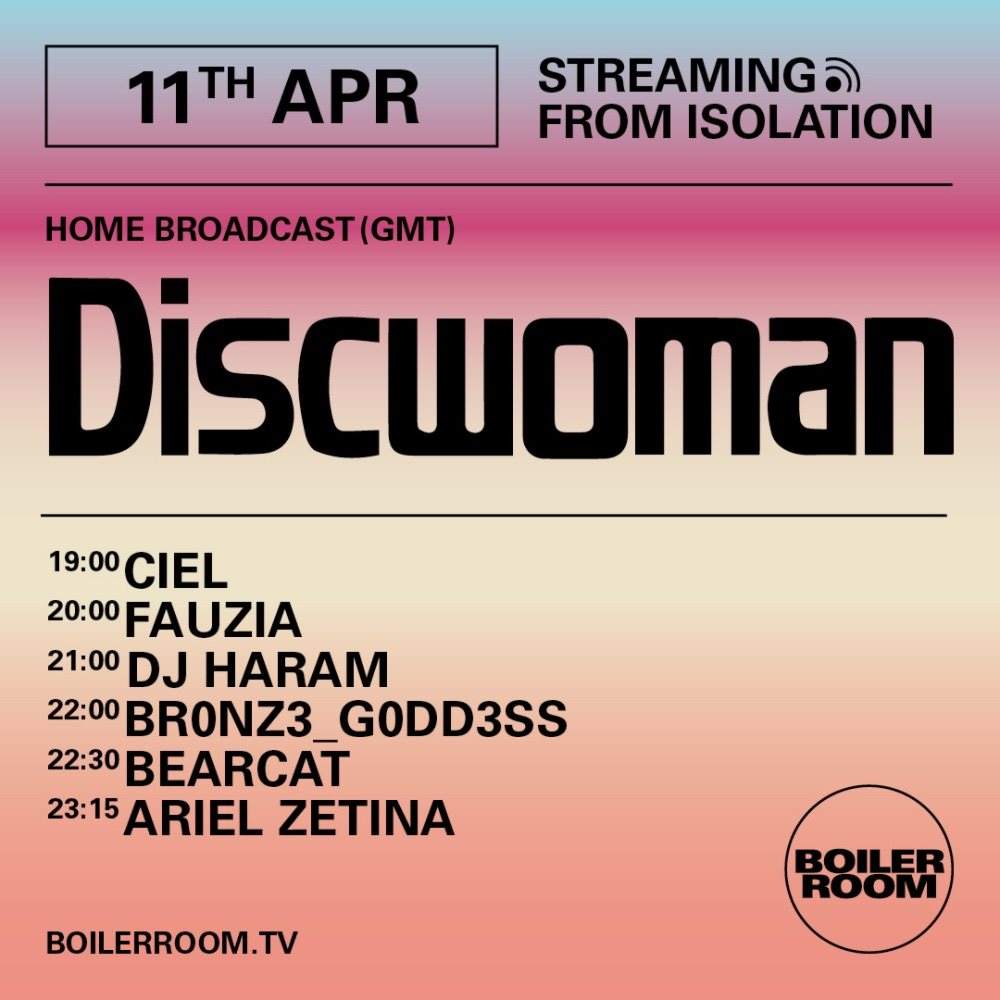 Streaming From Isolation: Discwoman - フライヤー表