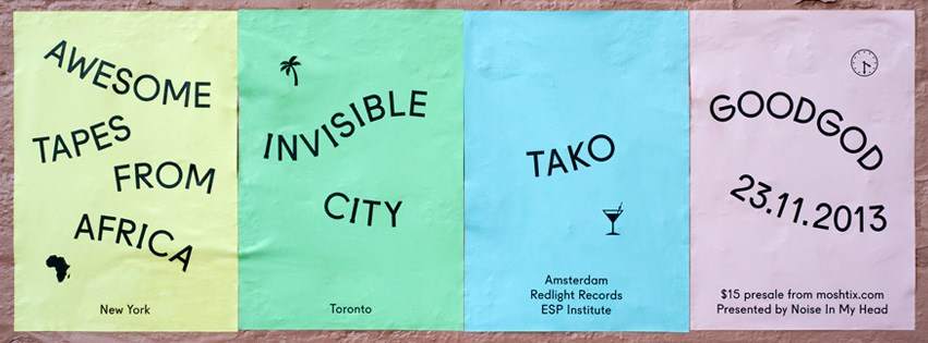 Awesome Tapes From Africa, Invisible City Sound System, Tako - Página frontal