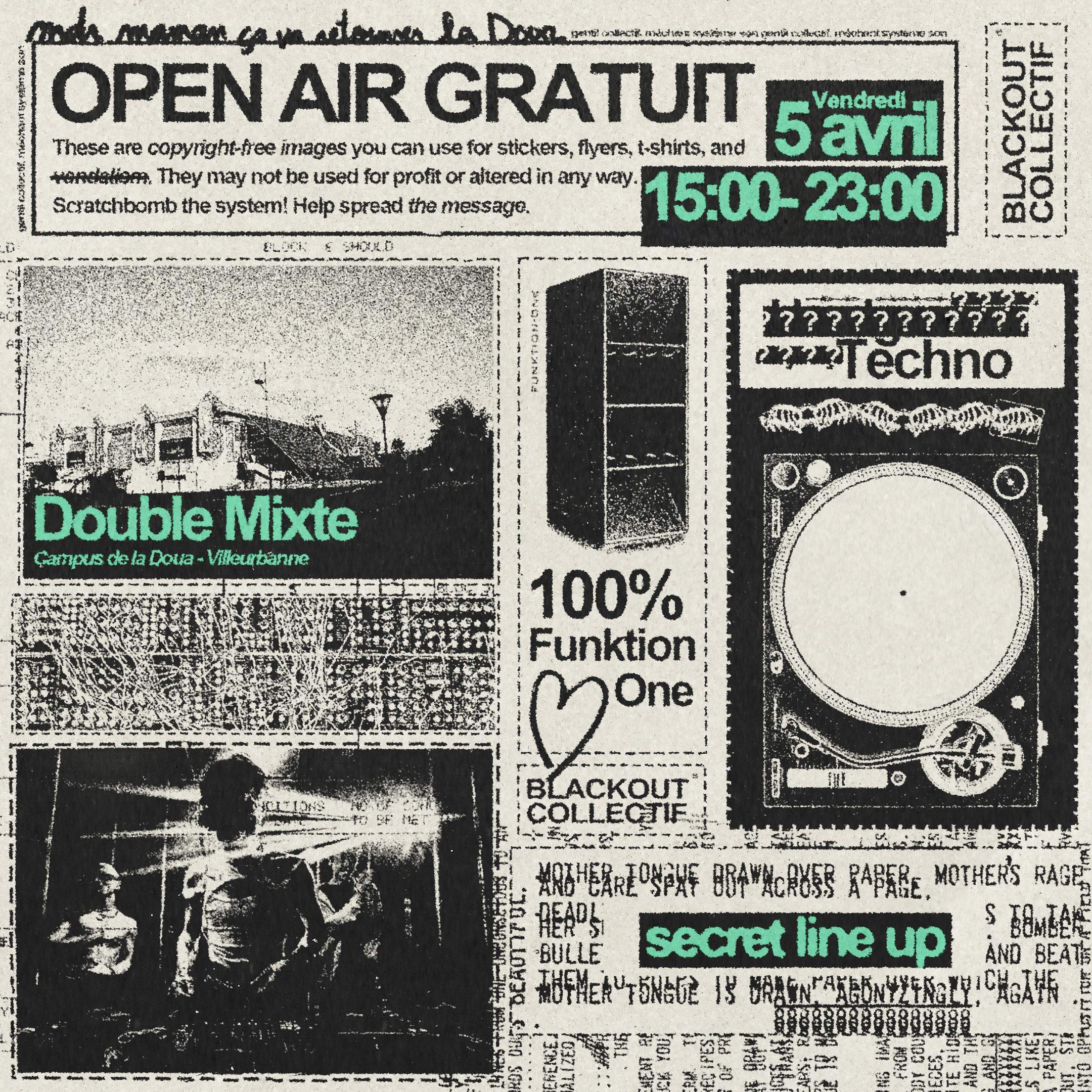 OPEN AIR - Double Mixte - フライヤー表
