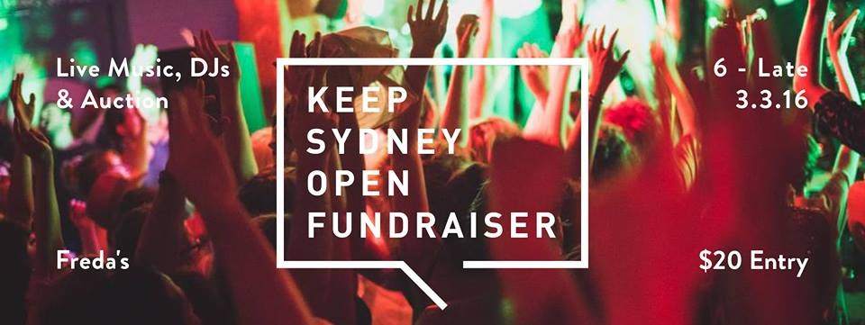 Keep Sydney Open fundraiser - Página frontal