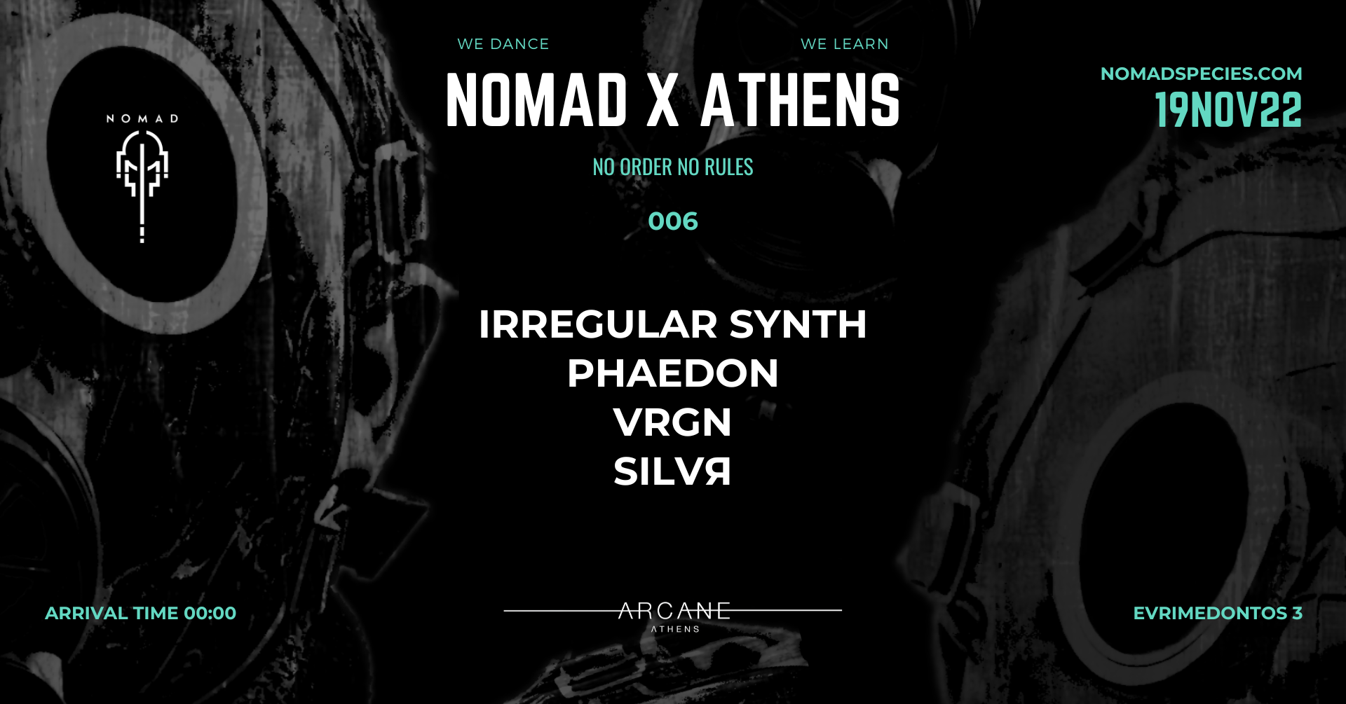 NomadxAthens 006 - Irregular Synth - フライヤー裏