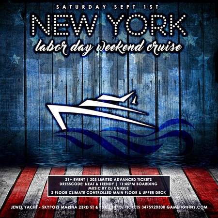 NYC Labor Day Weekend Midnight Cruise Yacht Party 2018 - Página frontal