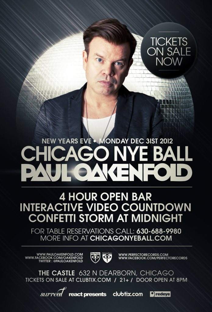 Paul Oakenfold - Chicago NYE Ball at Castle - Página frontal