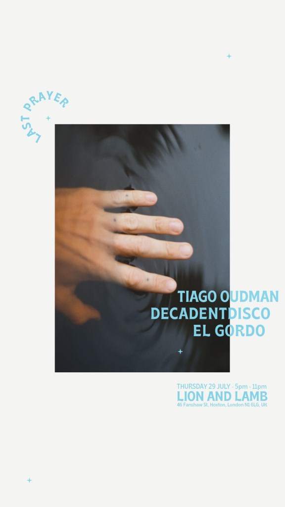 Last Prayer w Decadentdisco, El Gordo & Tiago Oudman - Página trasera