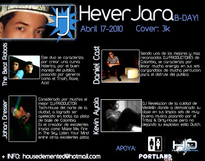 Hever Jara B-Day - Página frontal
