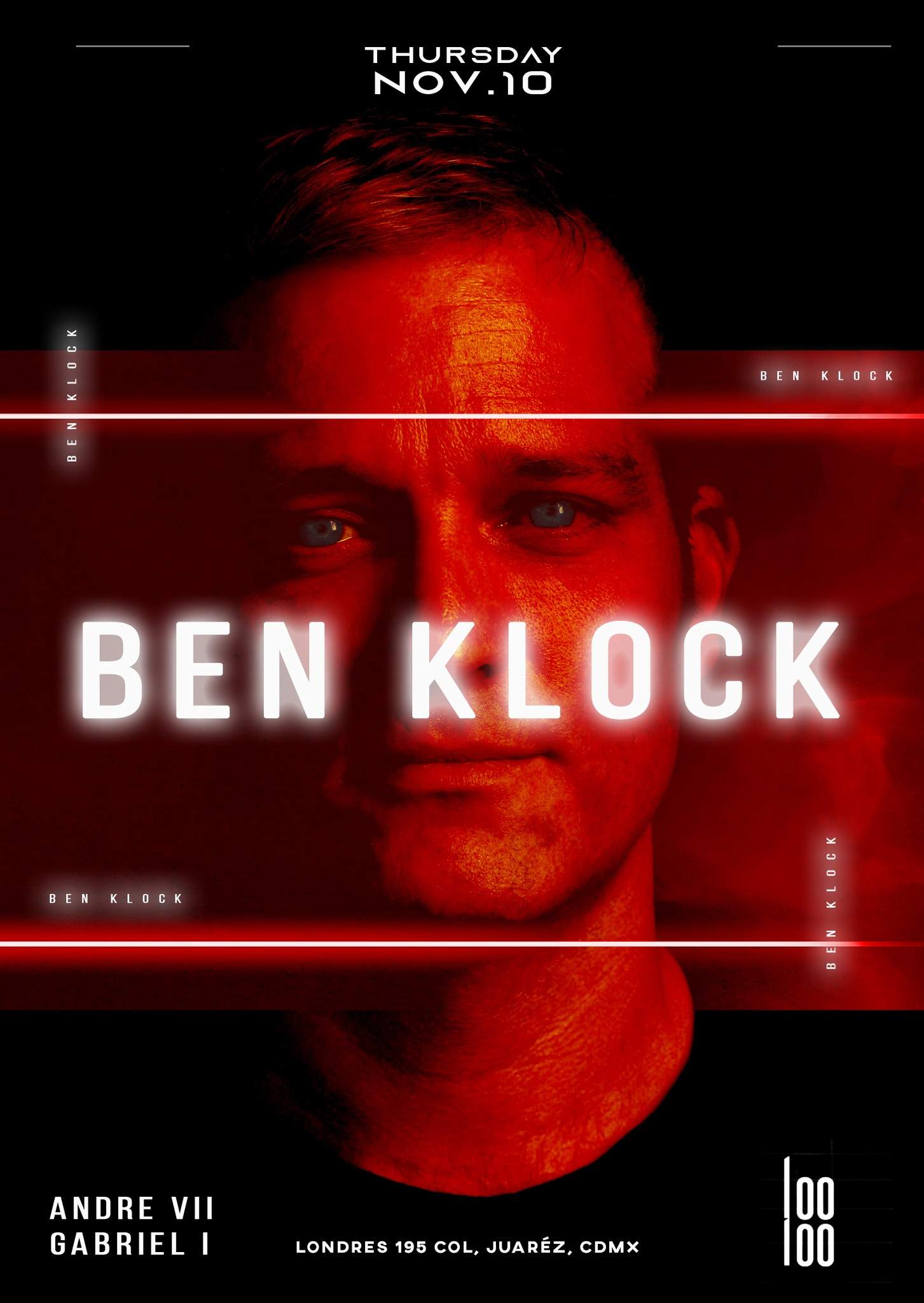 Ben Klock at looloo - フライヤー表