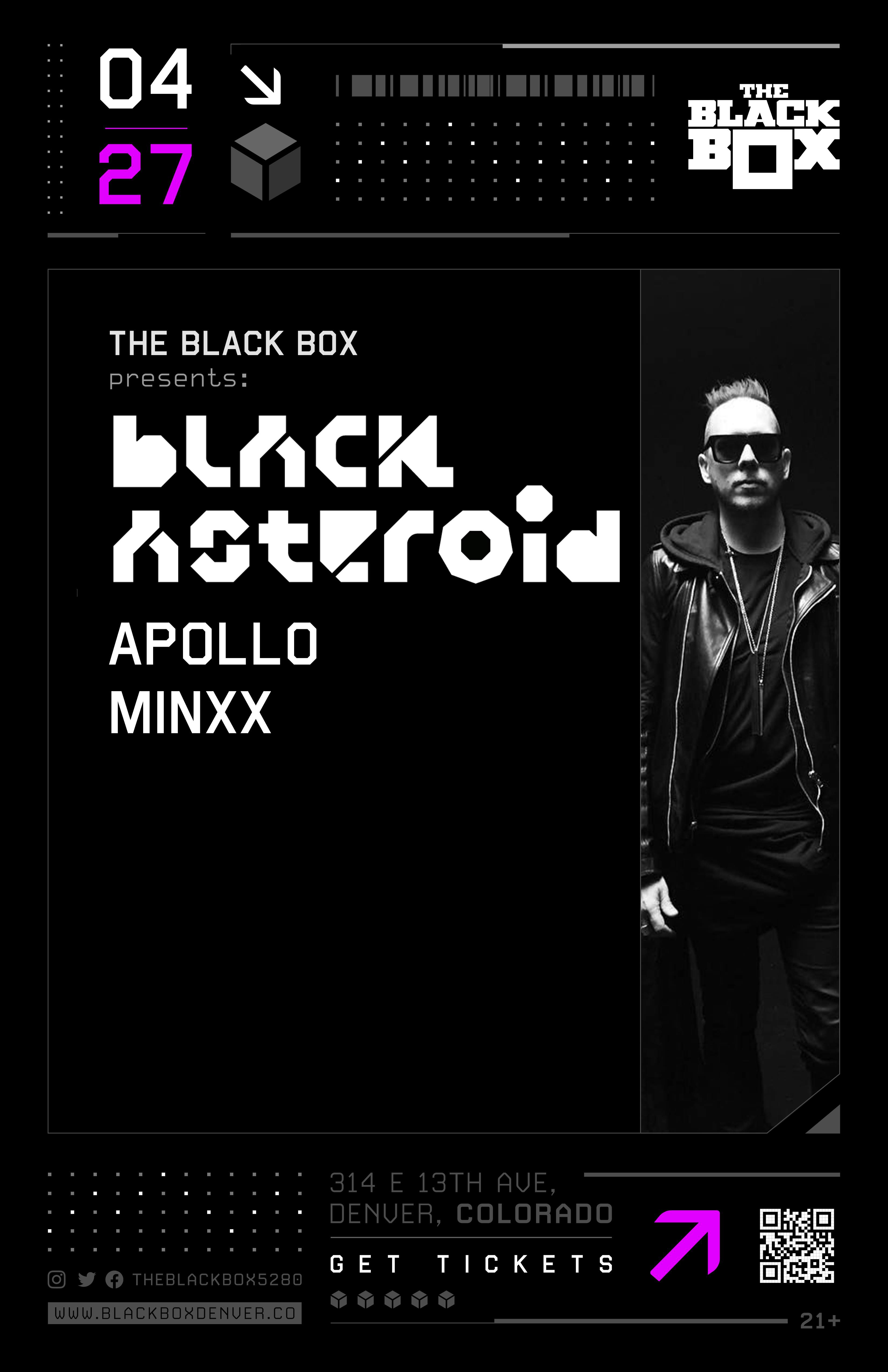 Black Asteroid, Apollo, & Minxx - フライヤー表