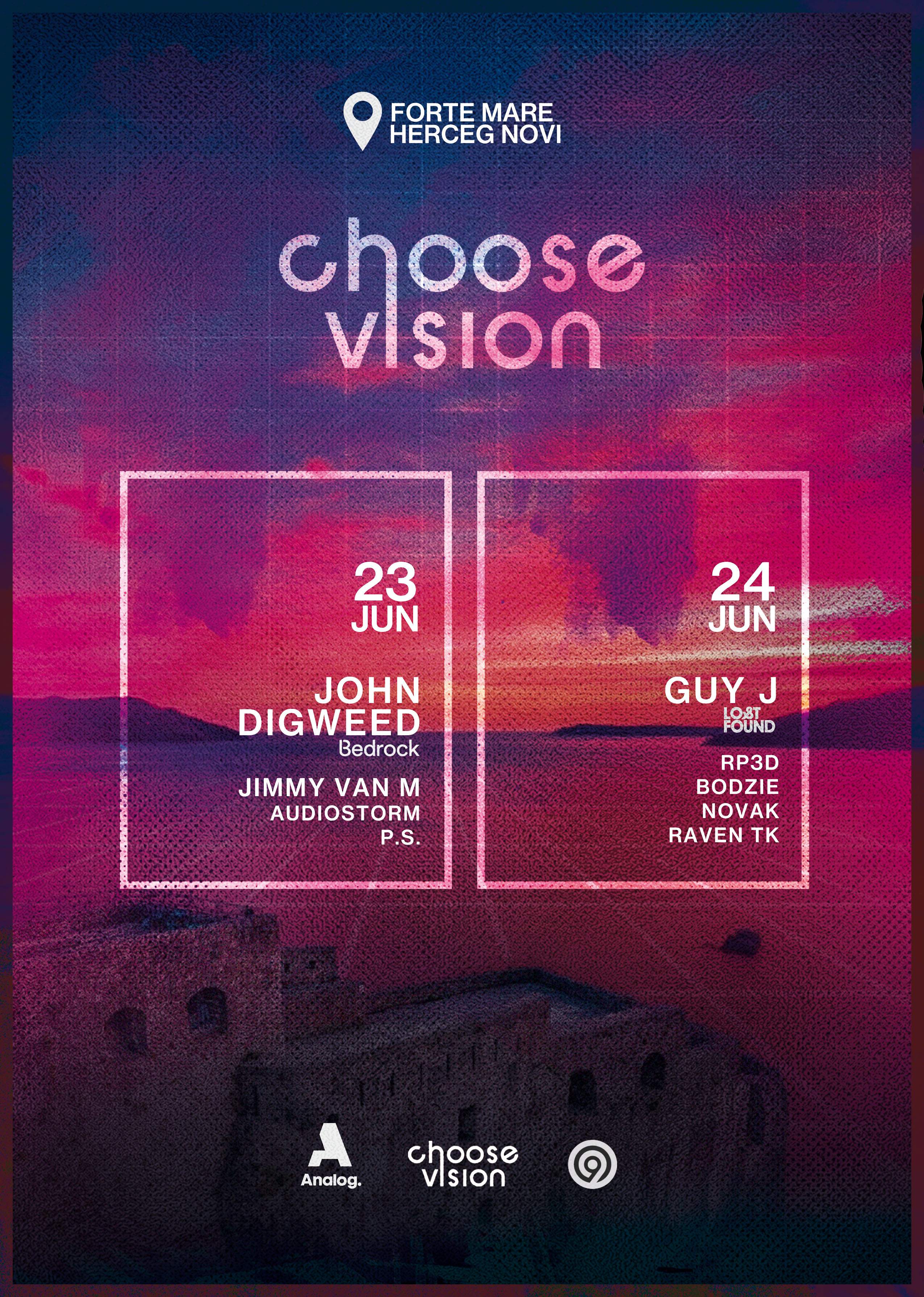 Choose Vision with John Digweed & Guy J - フライヤー表