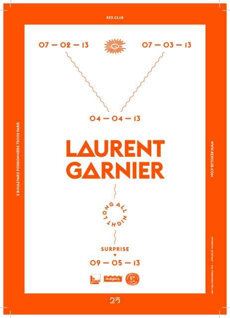 Laurent Garnier all Night Long - Página frontal