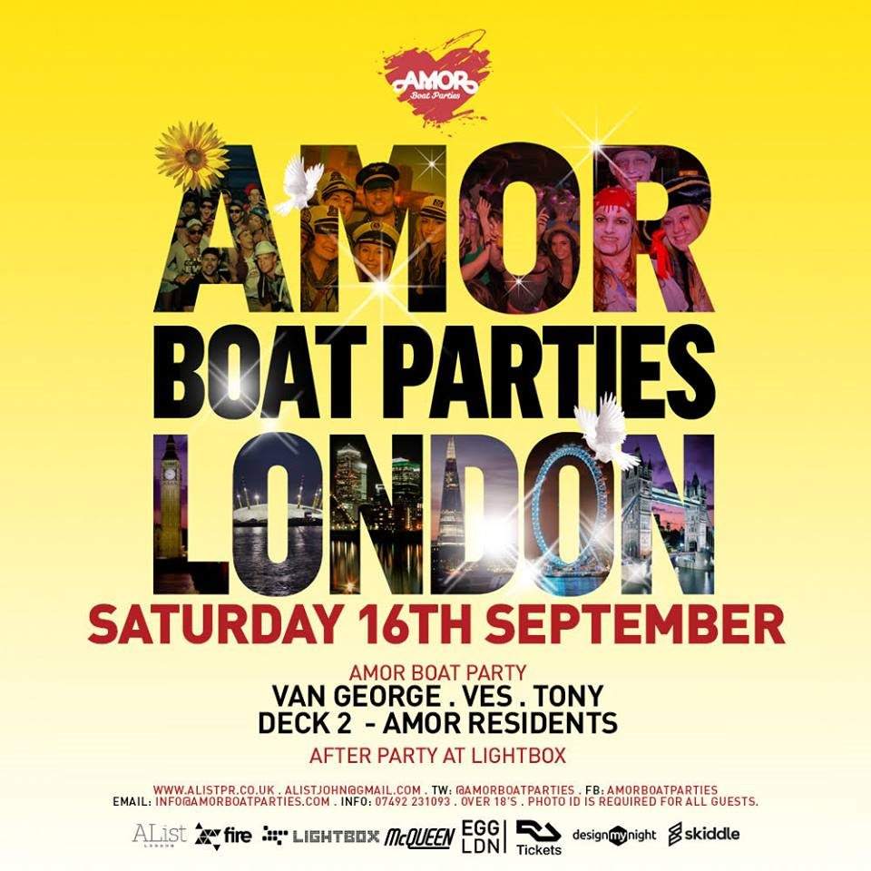Amor Sunset Cruise Boat Party Followed by After-Party - Página frontal