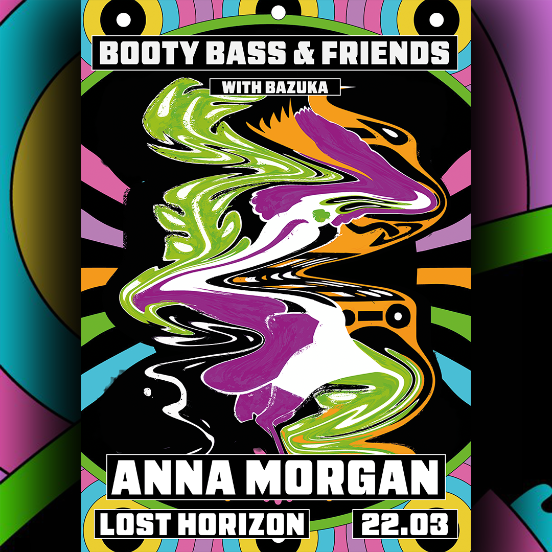 Booty Bass & Friends: Anna Morgan with Bazuka! - フライヤー表