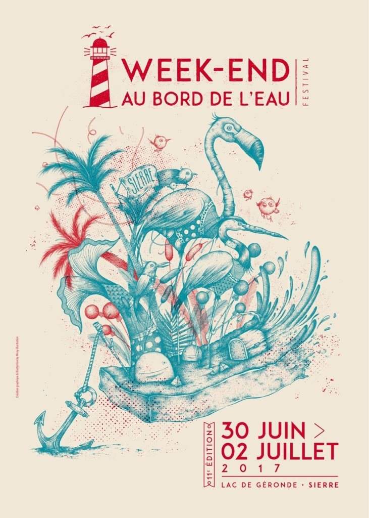 Festival Week-end au Bord de L'eau - Lac de Géronde - Sierre - フライヤー表