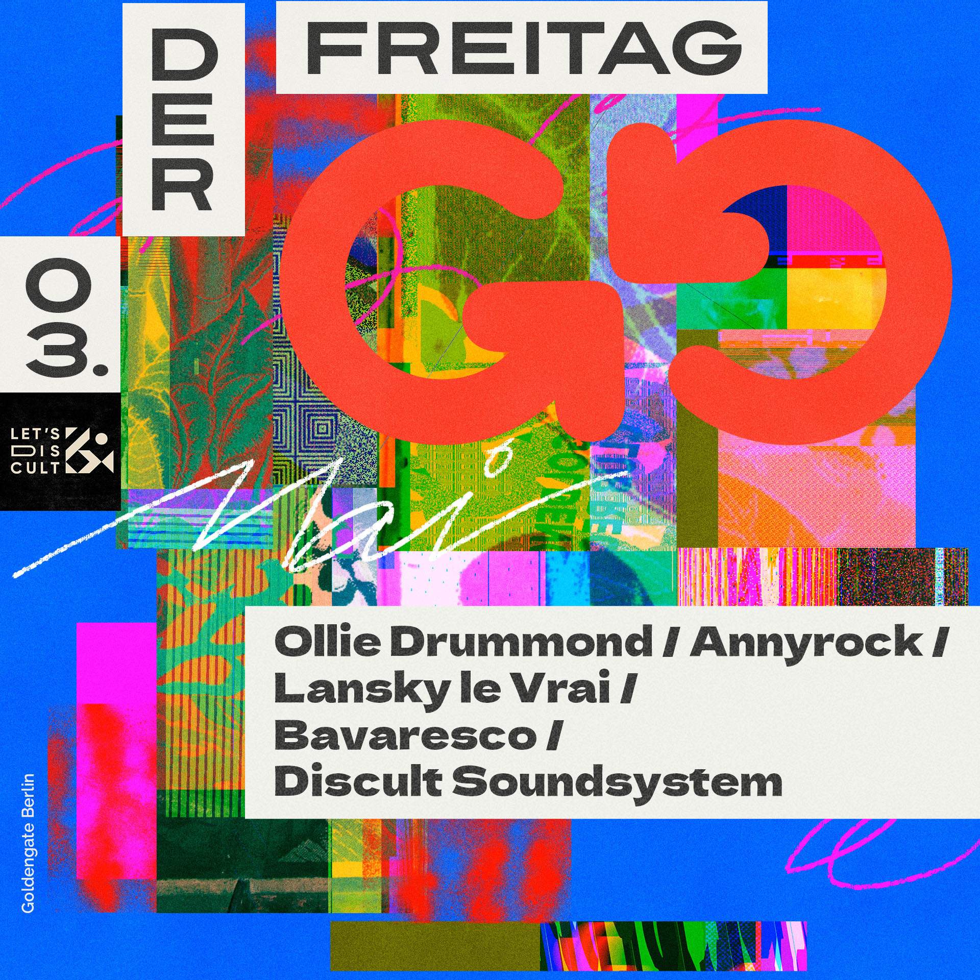 LETS DISCULT with Ollie Drummond, Annyrock, Lansky Le Vrai, Bavaresco, Discult Soundsystem - Página frontal
