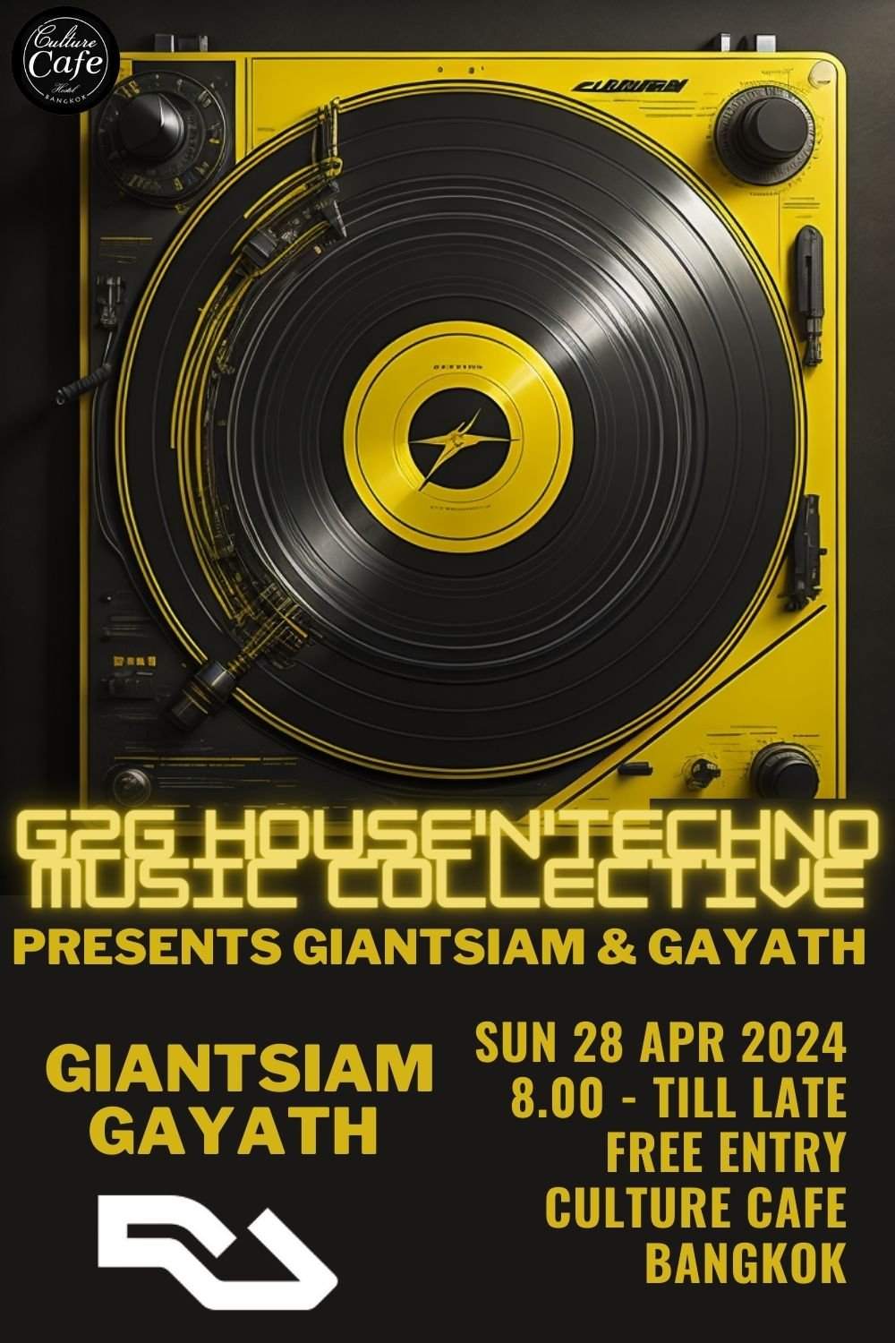 G2G House'n'Techno Music Collective presents; Giantsiam & Gayath - フライヤー表