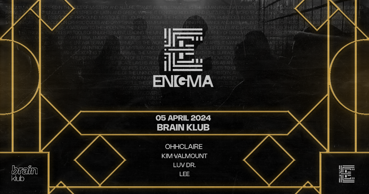 ENIGMA with OhhClaire, Luv Dr - フライヤー表