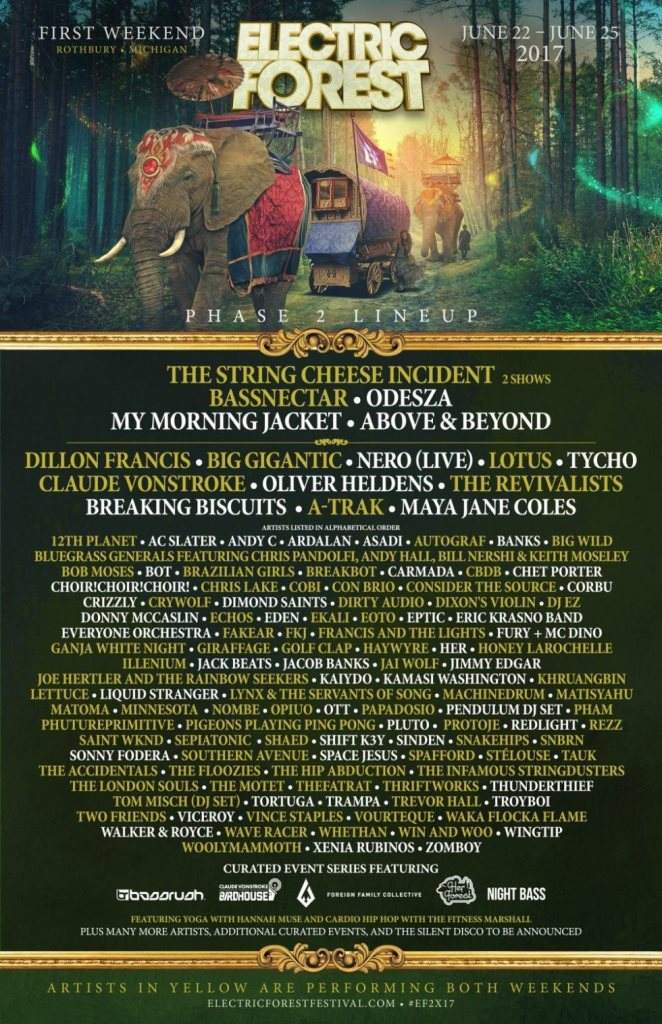 Electric Forest Festival - フライヤー表