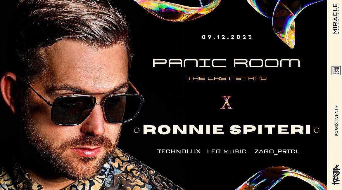Iconic Events presents - Ronnie Spiteri, VISHSCALE, LEO MUSIC, Technolux & Zago_prtcl - フライヤー表