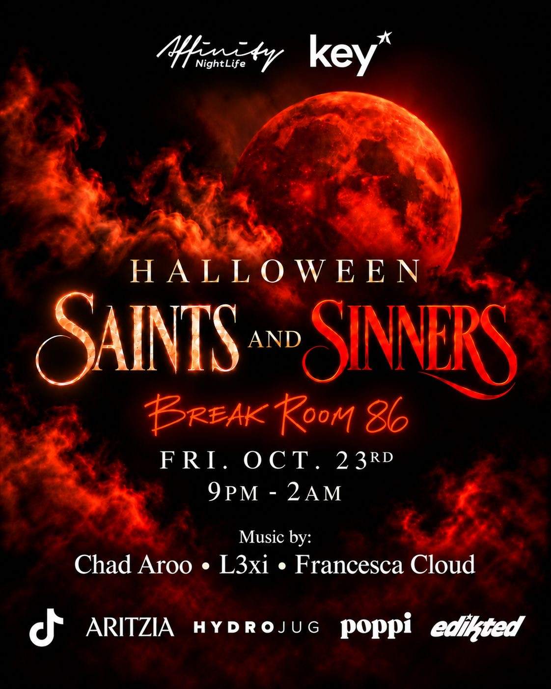 Key Talent's Saints & Sinners Halloween Party at Break Room 86, Los Angeles