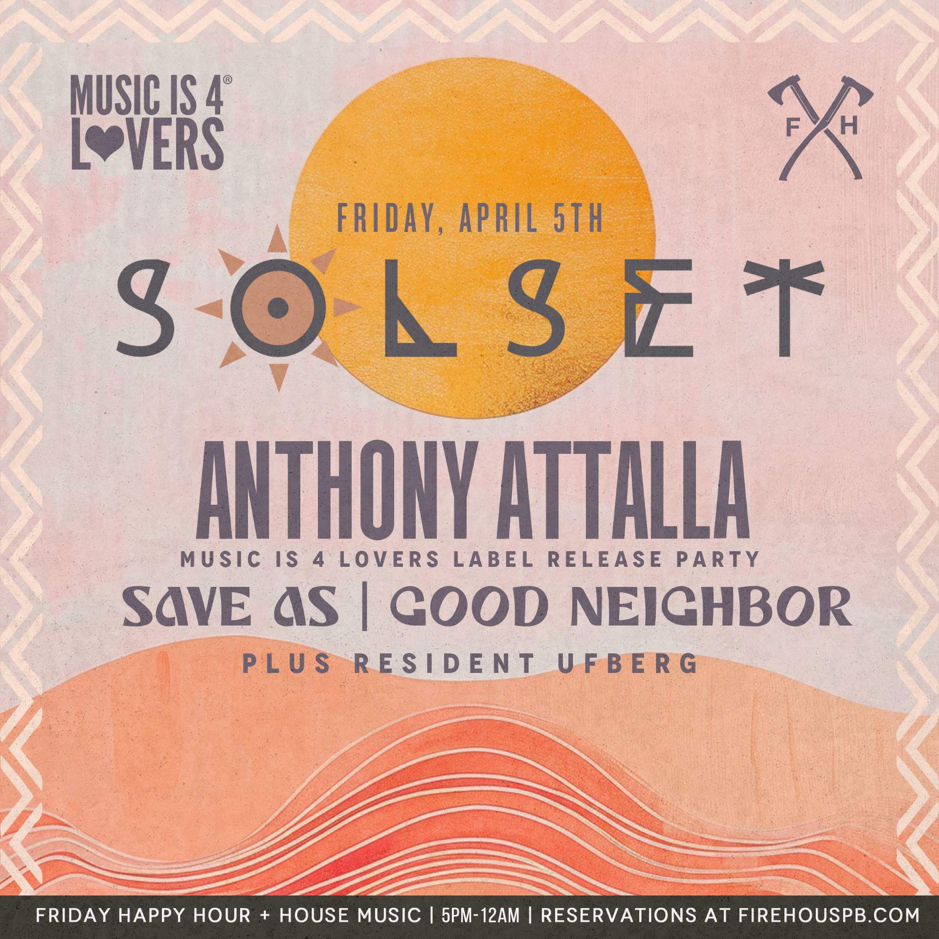 Anthony Attalla [Music is 4 Lovers Label Release Party] at Firehouse - NO COVER - フライヤー表