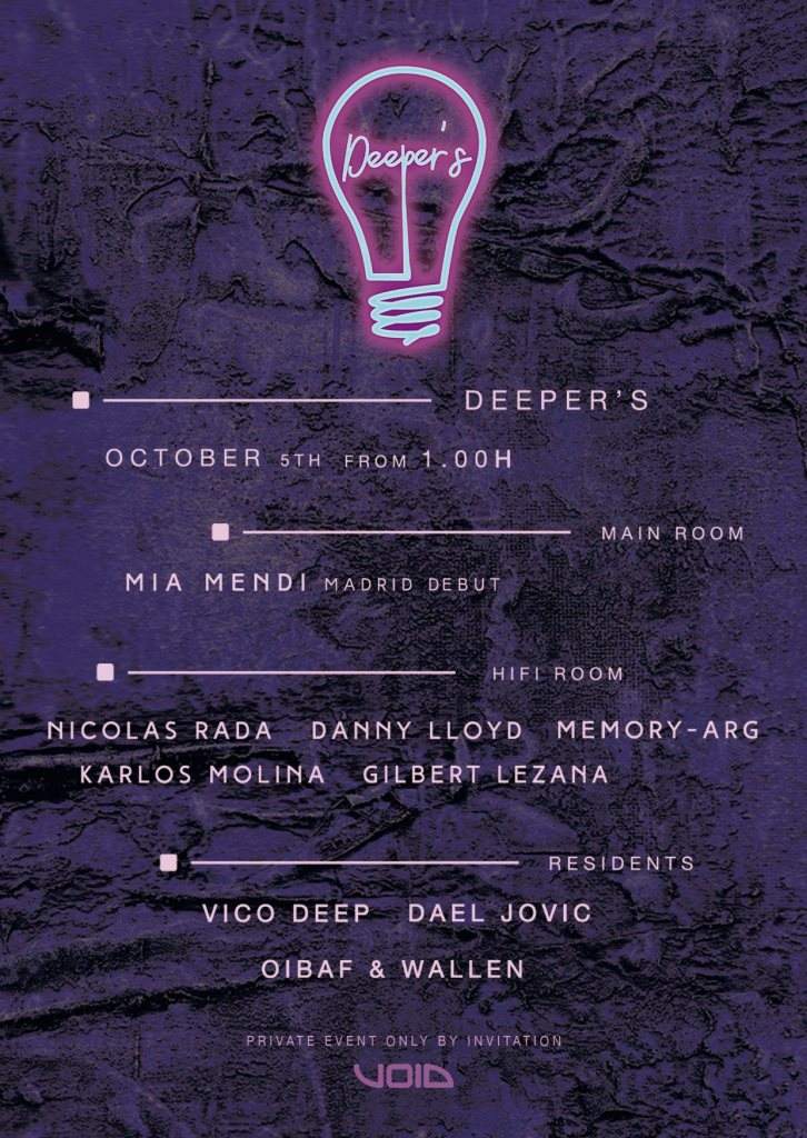 Deeper`sclub Opening 5th Oct - Página frontal