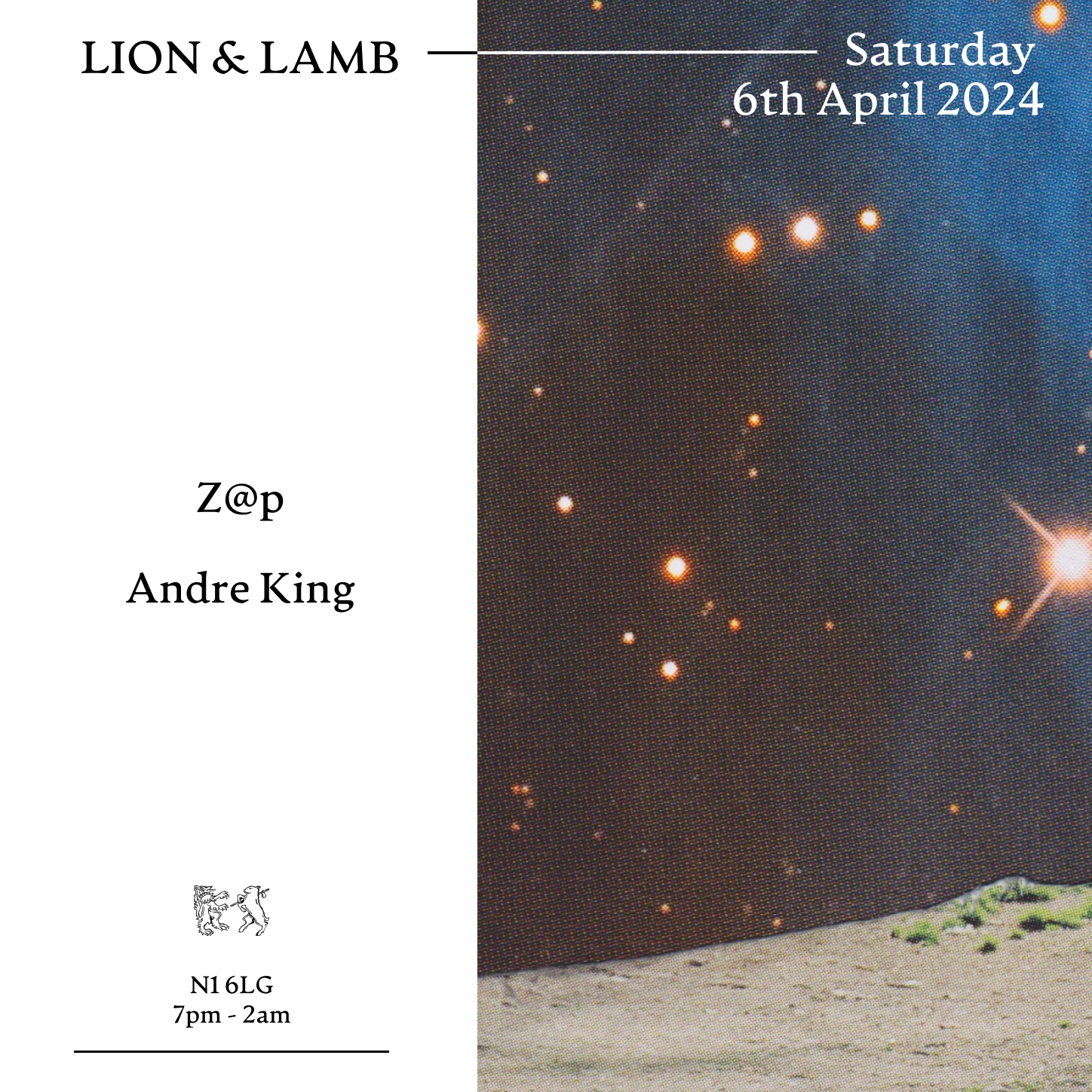 Lion & Lamb with Z@p + Andre King - フライヤー表