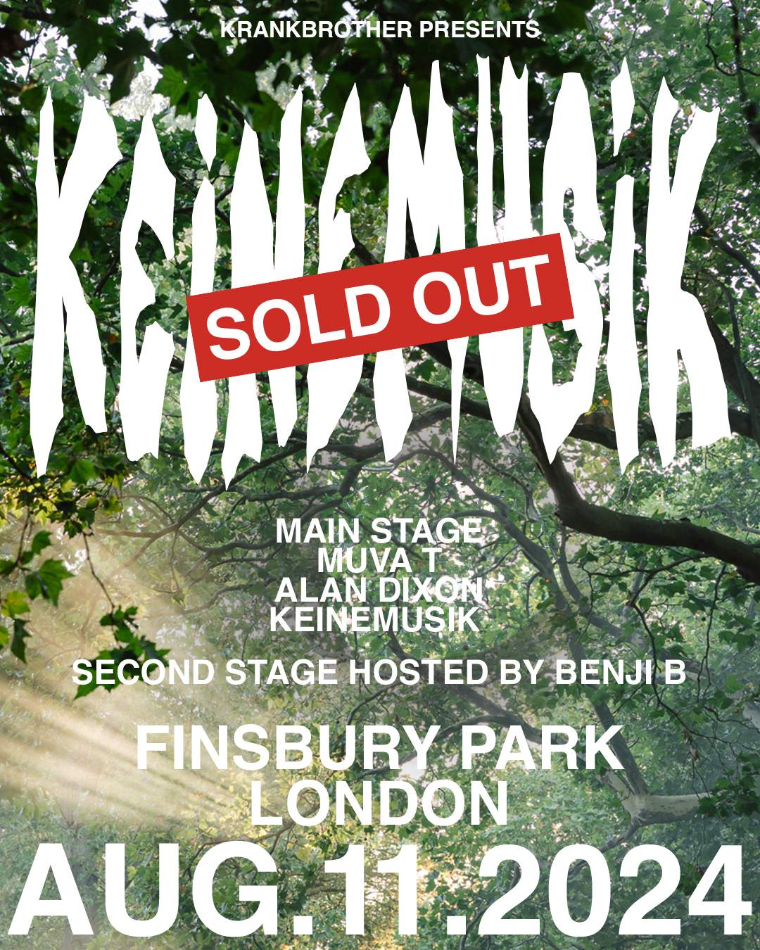 [SOLD OUT] krankbrother presents: Keinemusik - フライヤー表