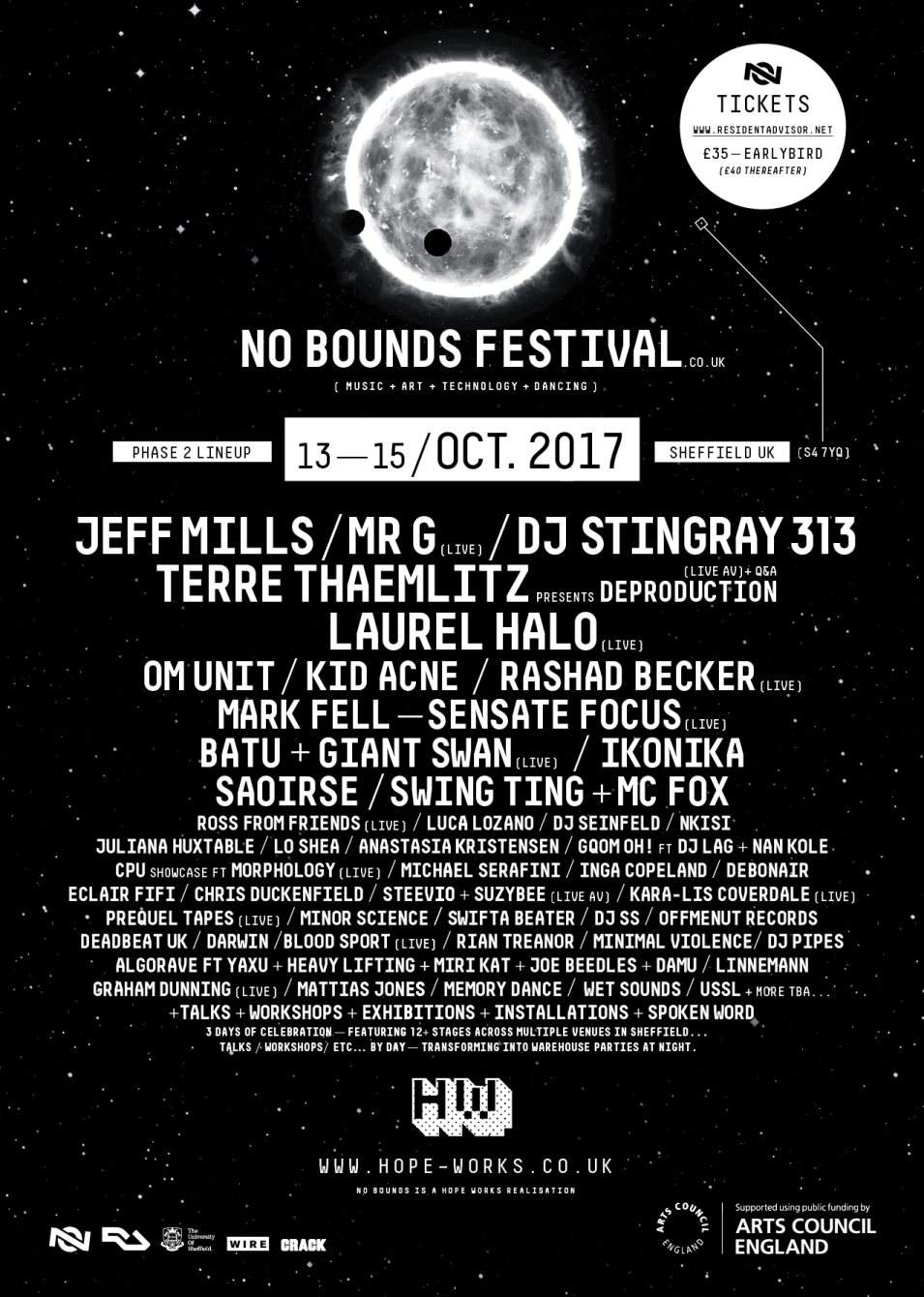 No Bounds Festival 2017 - Página frontal
