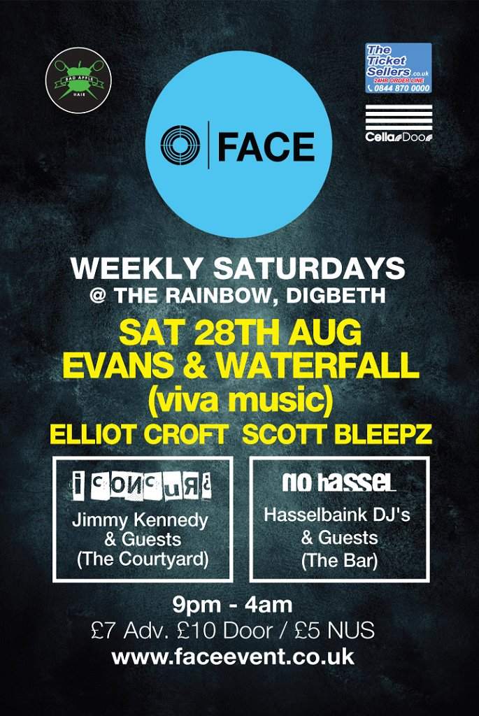 Face presents Evans & Waterfall - フライヤー裏