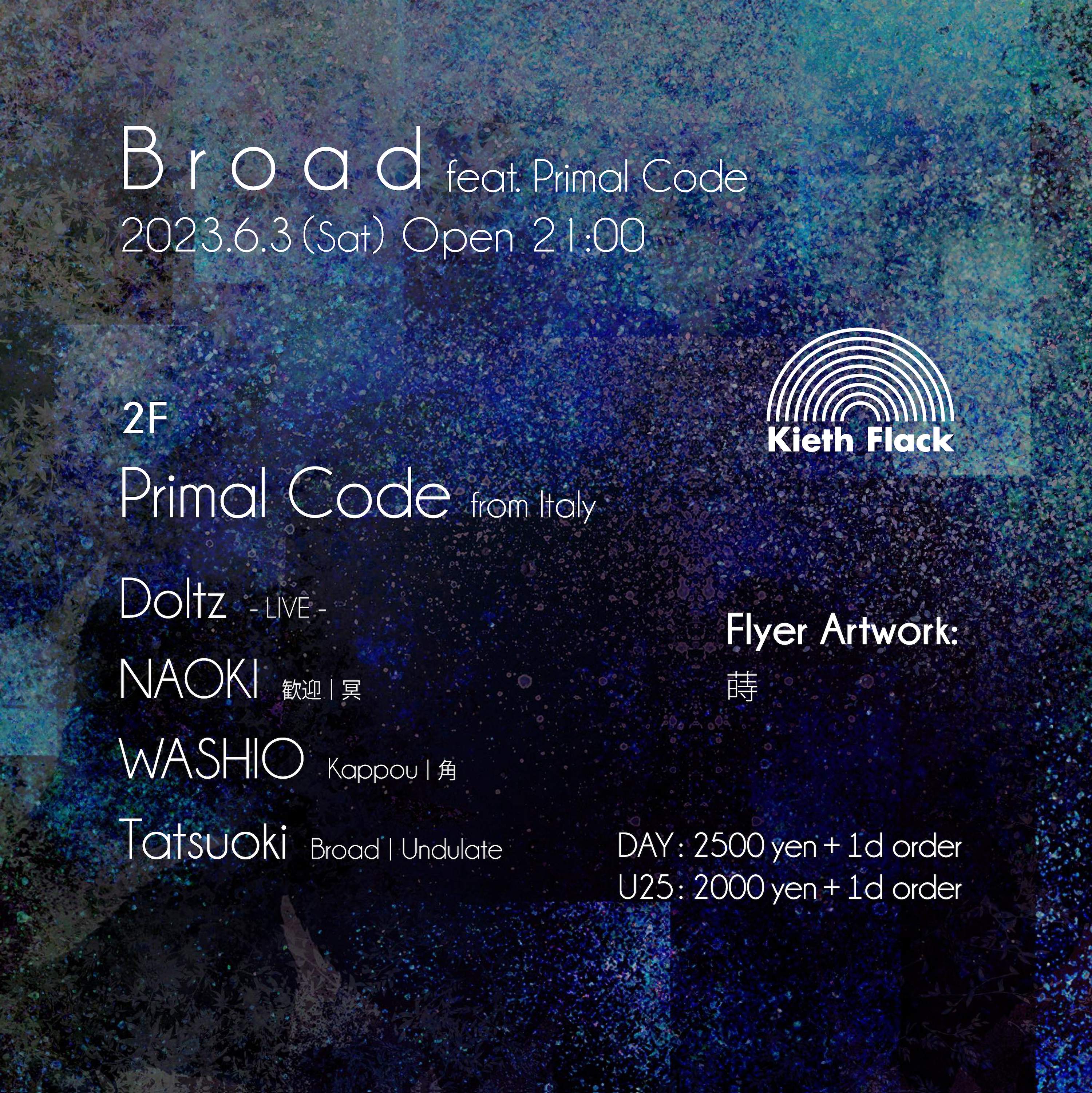 Broad feat. Primal Code - フライヤー表