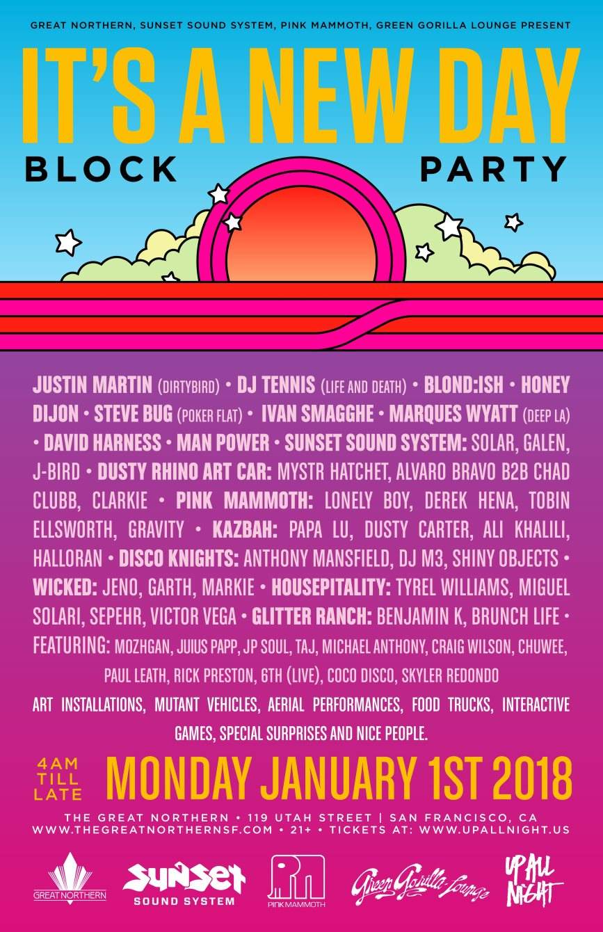 It's A New Day Block Party 2018 - フライヤー表