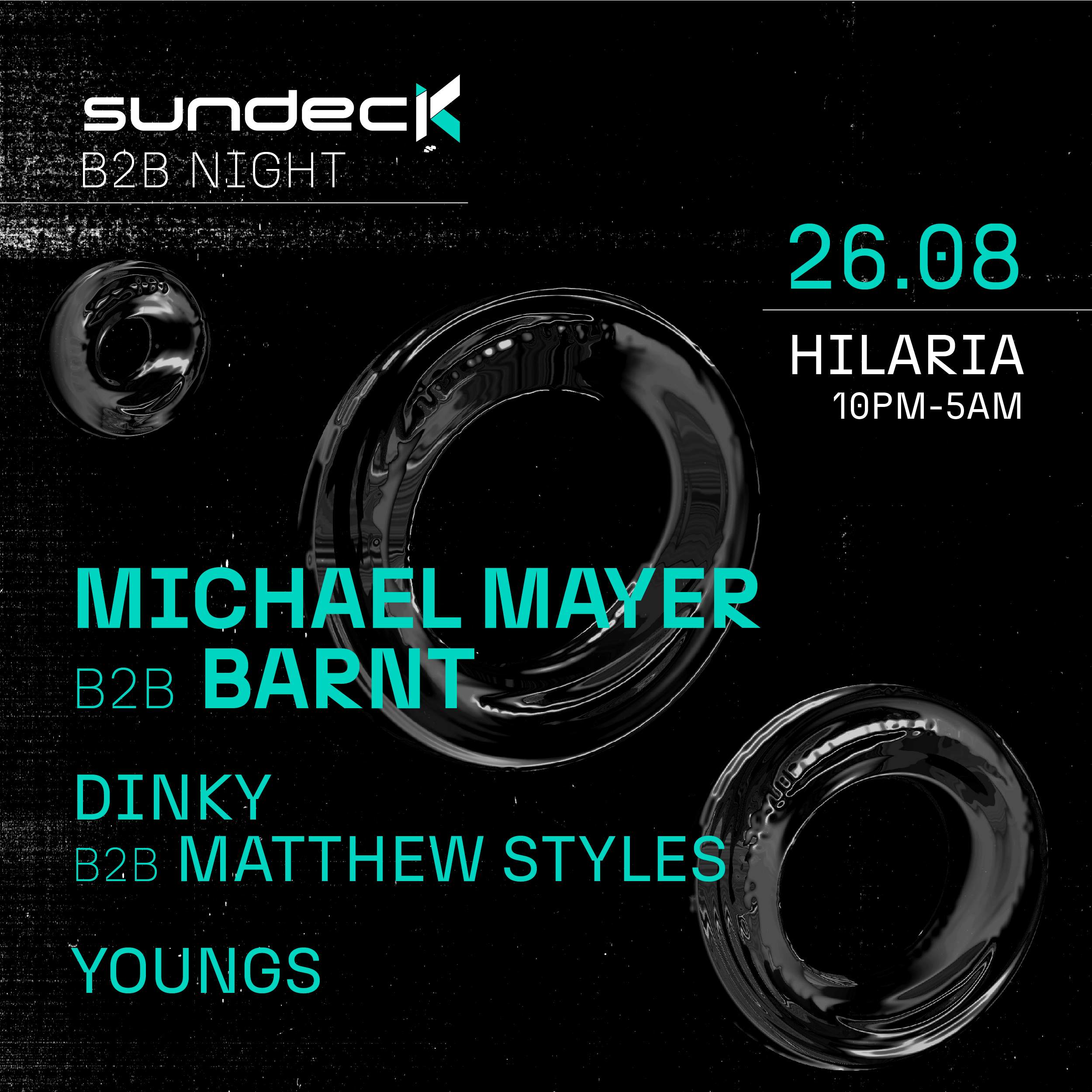 Sundeck B2B Night: Michael Mayer & Barnt - Dinky & Matthew Styles - Youngs - Página frontal