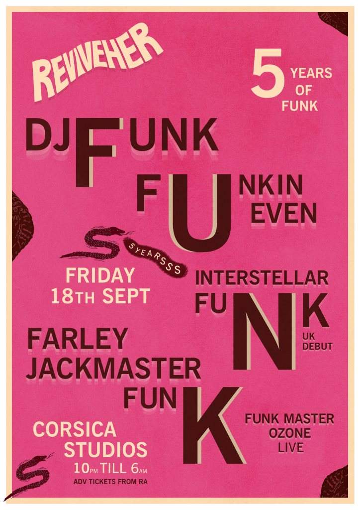 Reviveher 5th Birthday - Farley Jackmaster Funk, DJ Funk, Funkineven - Página frontal