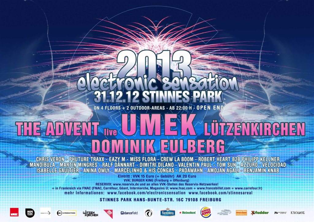 Electronic Sensation with Umek, The Advent - フライヤー表