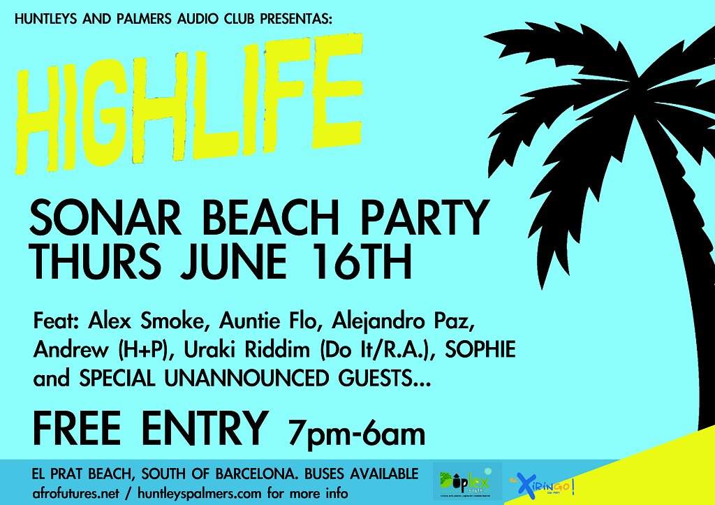Highlife Beach Party with Alex Smoke, Ikonika, Auntie Flo and Special Guests - Página frontal