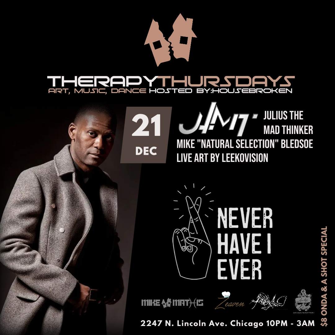 THERAPY THURSDAYS: ART, MUSIC & DANCE FEAT. Julius the Mad Thinker at ...