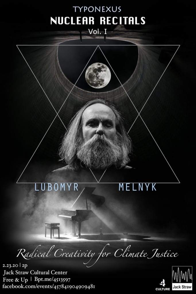 typonexus: Nuclear Recitals feat. Lubomyr Melnyk: Art & Climate Justice - Página frontal