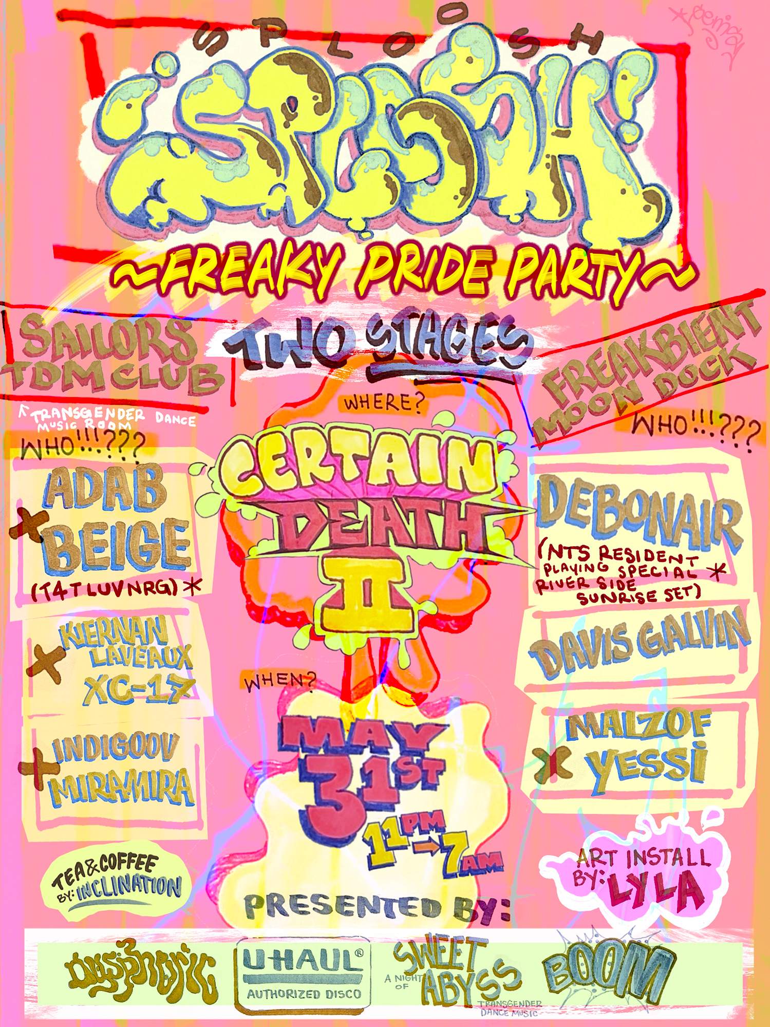 SPLOOSH! FREAKY PRIDE PARTY presented by Dyspheric x Sweet Abyss x Uhaul Disco - Página frontal
