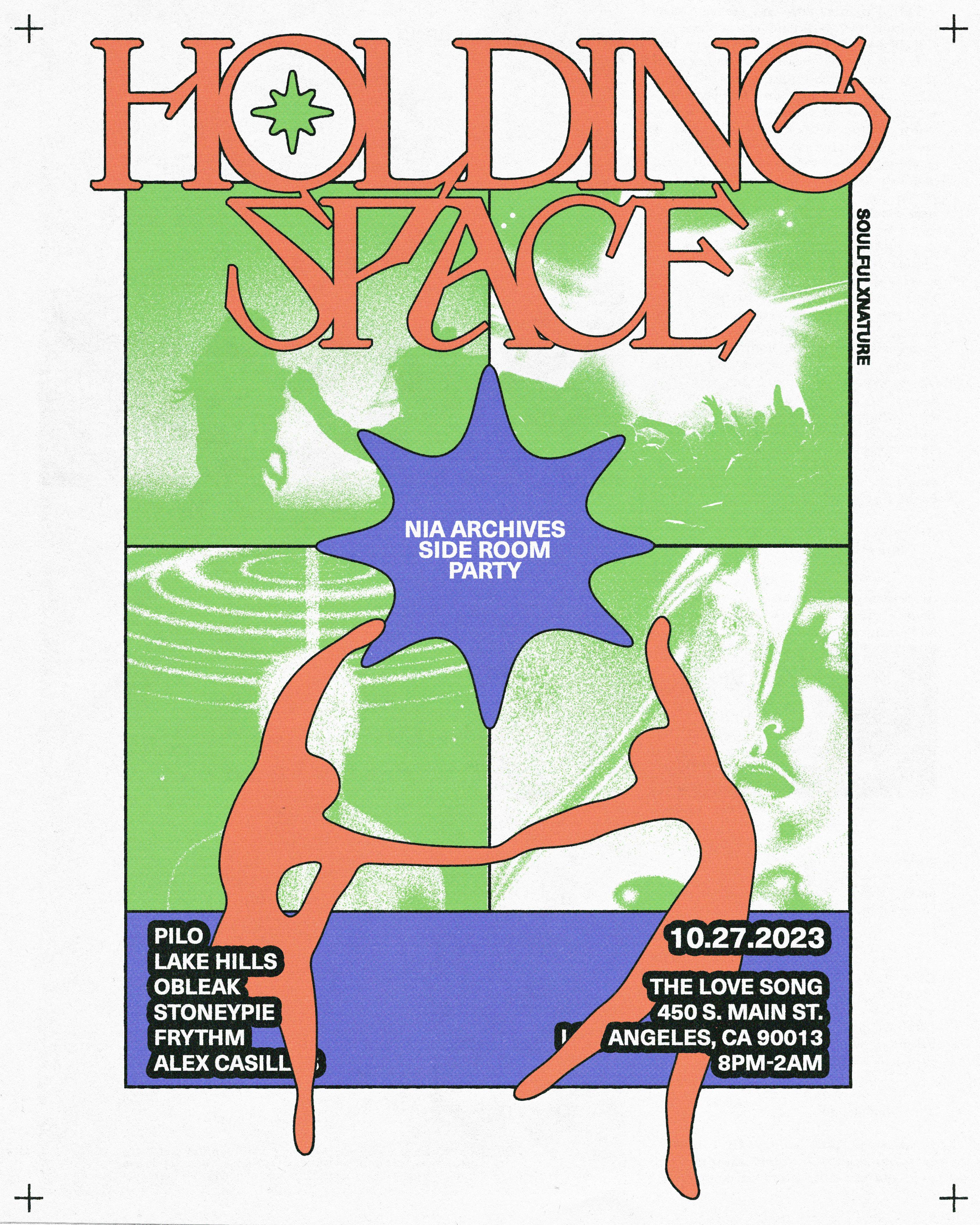 HOLDING SPACE with Pilo, Lake Hills, OBLEAK,  - フライヤー表