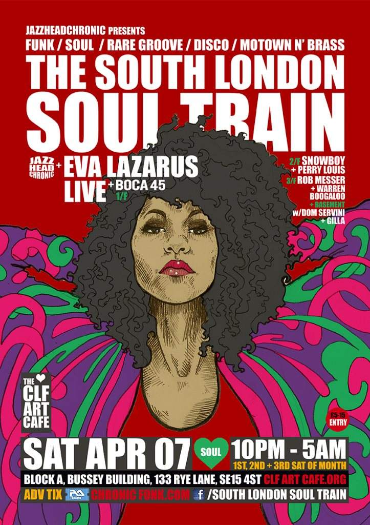 The South London Soul Train with Eva Lazarus (Live), Jazzheadchronic - More on 4 Floors - Página frontal
