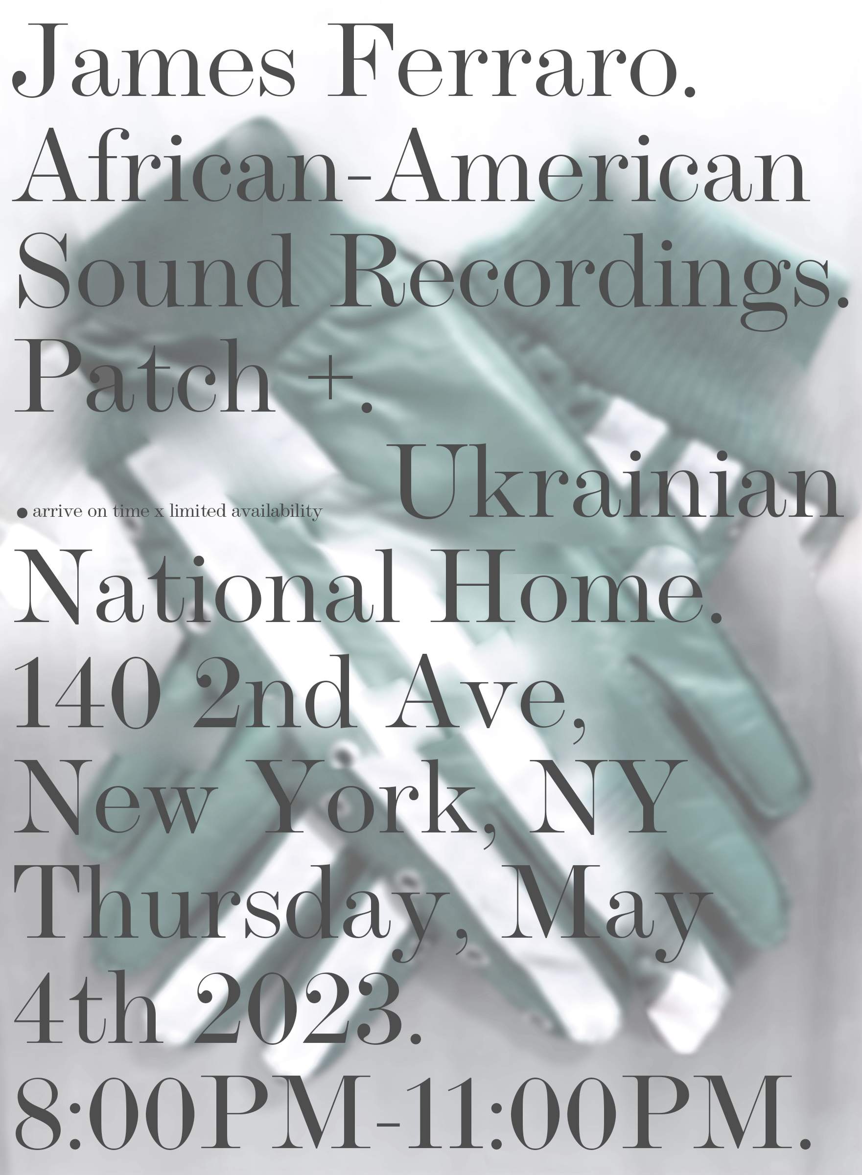 Free Advice presents: James Ferraro with African-American Sound Recordings & Patch - フライヤー表