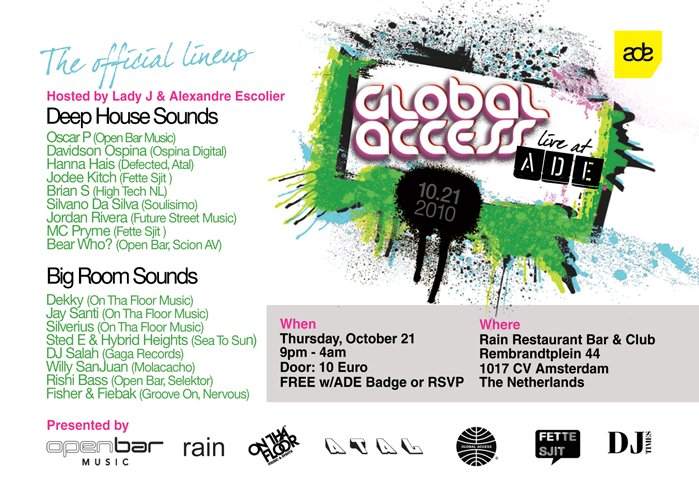 Global Access Live at Ade - フライヤー裏
