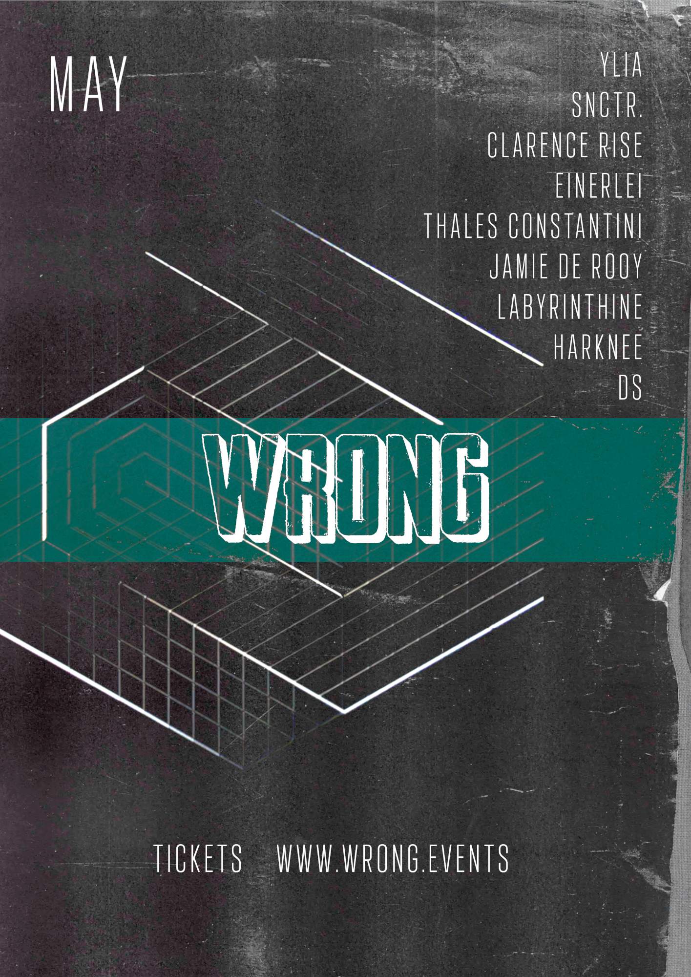 Wrong! All Night Techno Afterhours: Clarence Rise, Labyrinthine, Jamie de Rooy - Página trasera