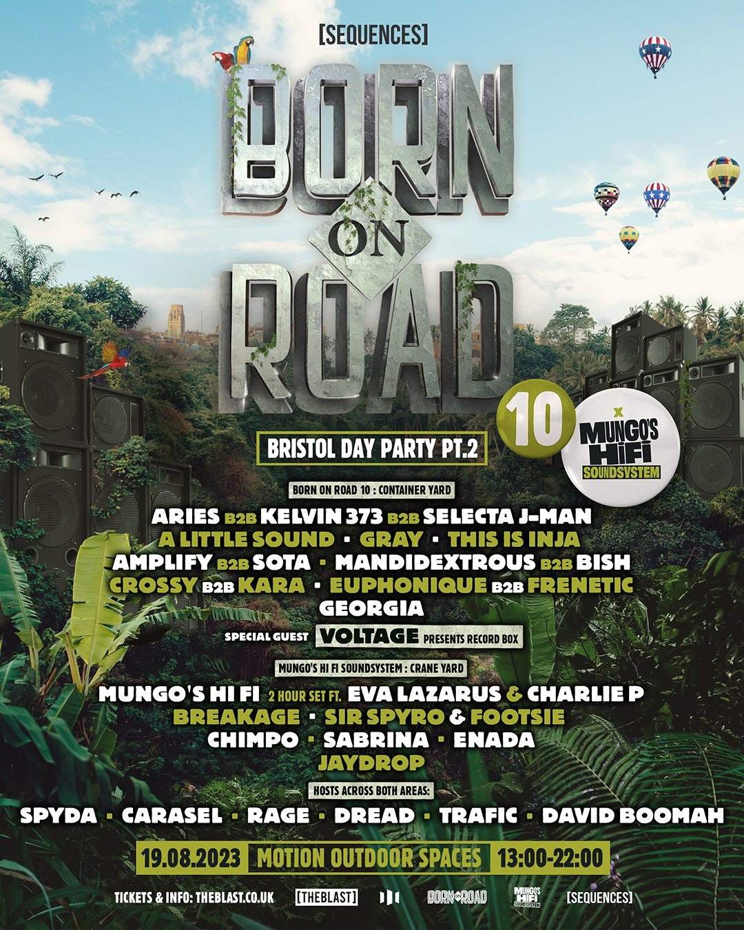 Sequences presents: Born On Road 10 Bristol Day Party Pt. 2 - フライヤー表