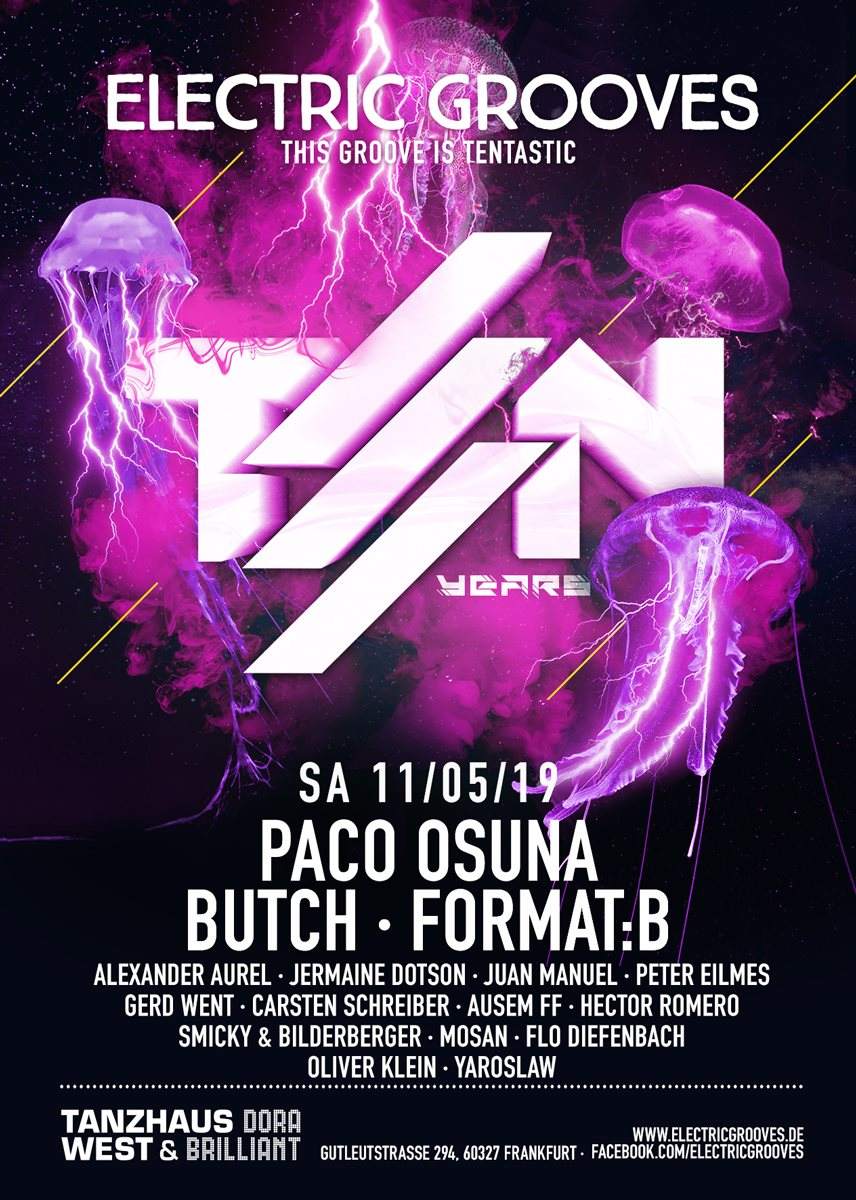 10 Years Electric Grooves - Butch /// Paco Osuna /// Format:B - Página trasera