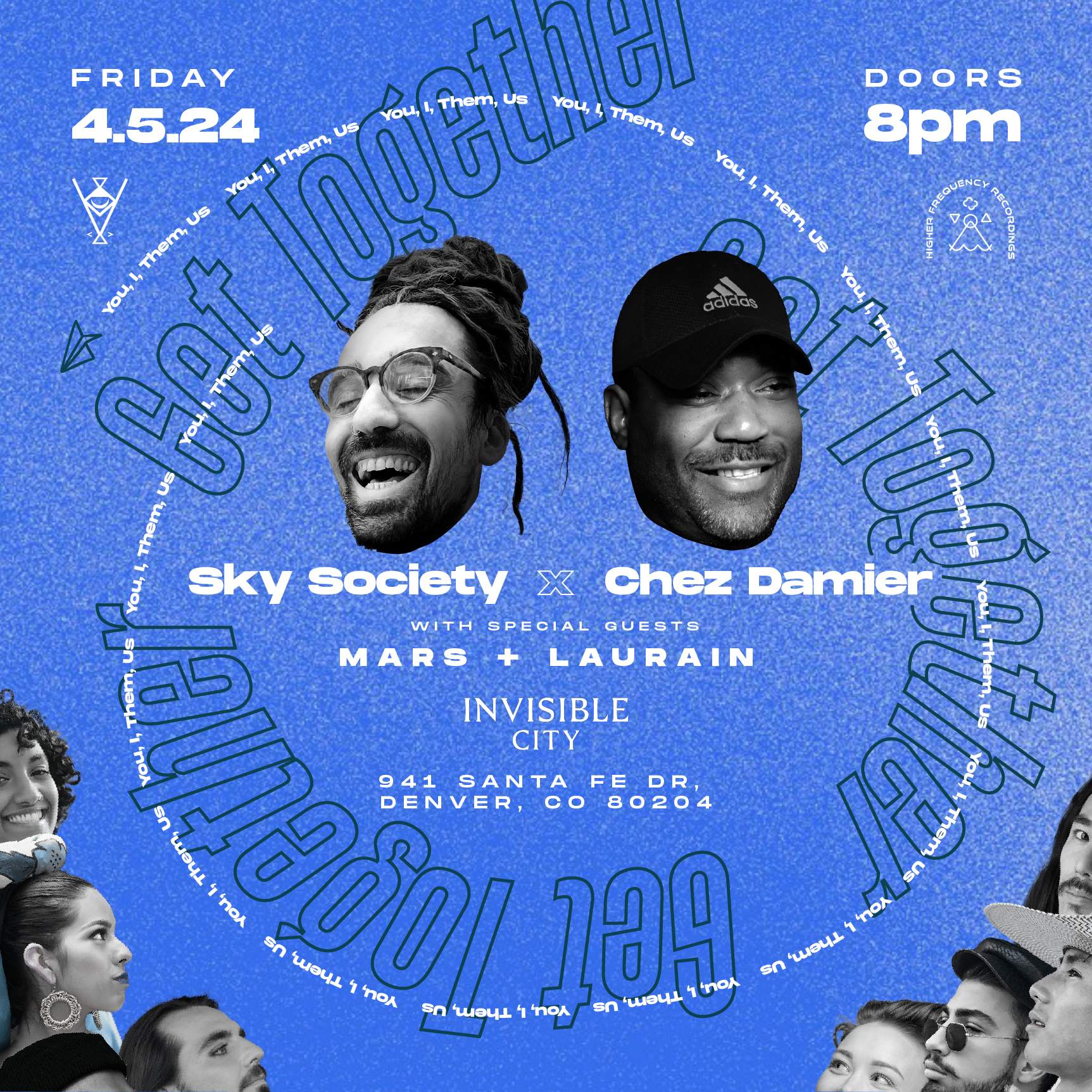 [CANCELLED] 'GET TOGETHER' feat. Chez Damier x Sky Society + MARS & Laurain - フライヤー表