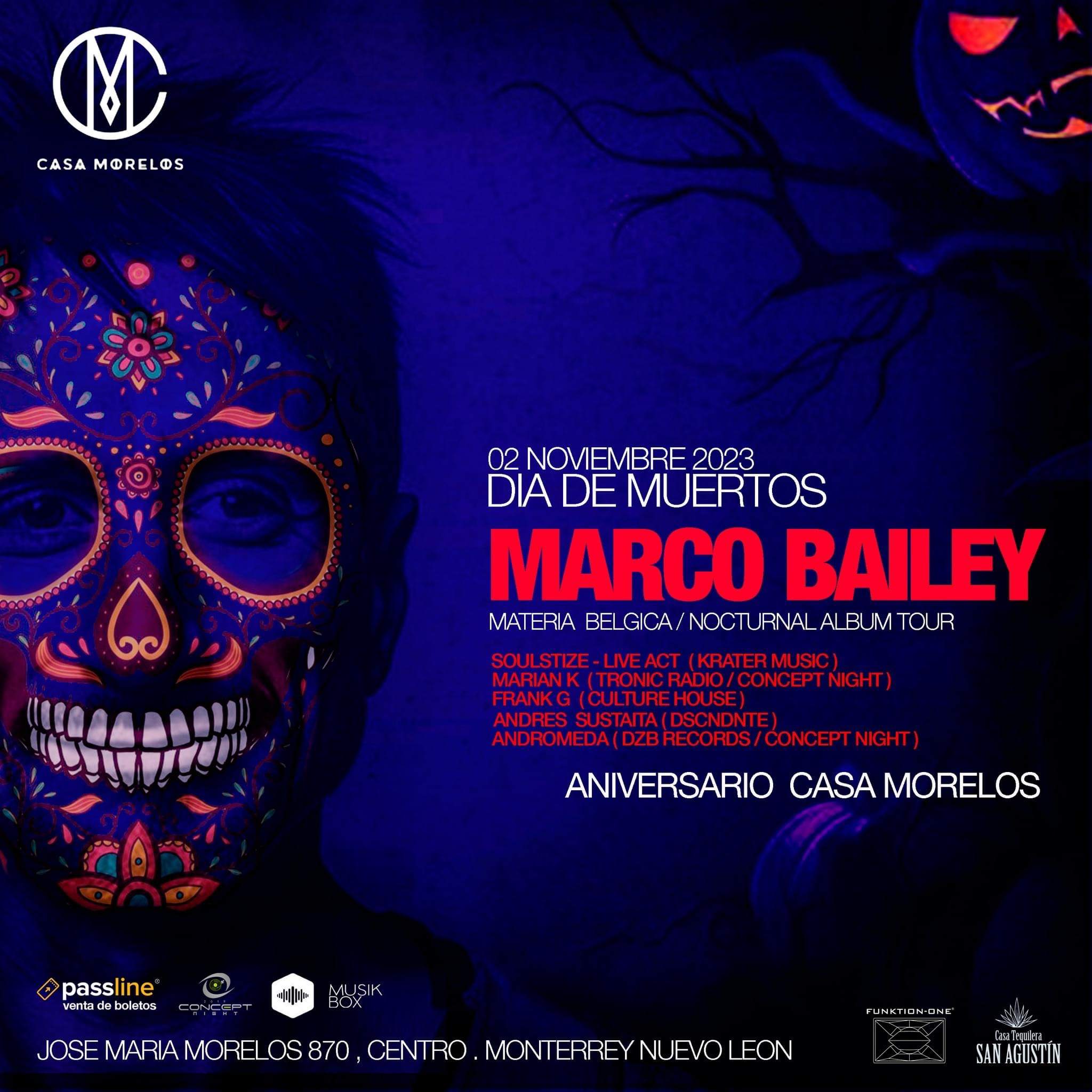 Marco Bailey Mexico Tour - Página frontal