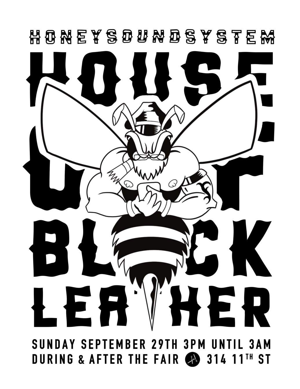 Honey Soundsystem's House of Black Leather 2019 - フライヤー表