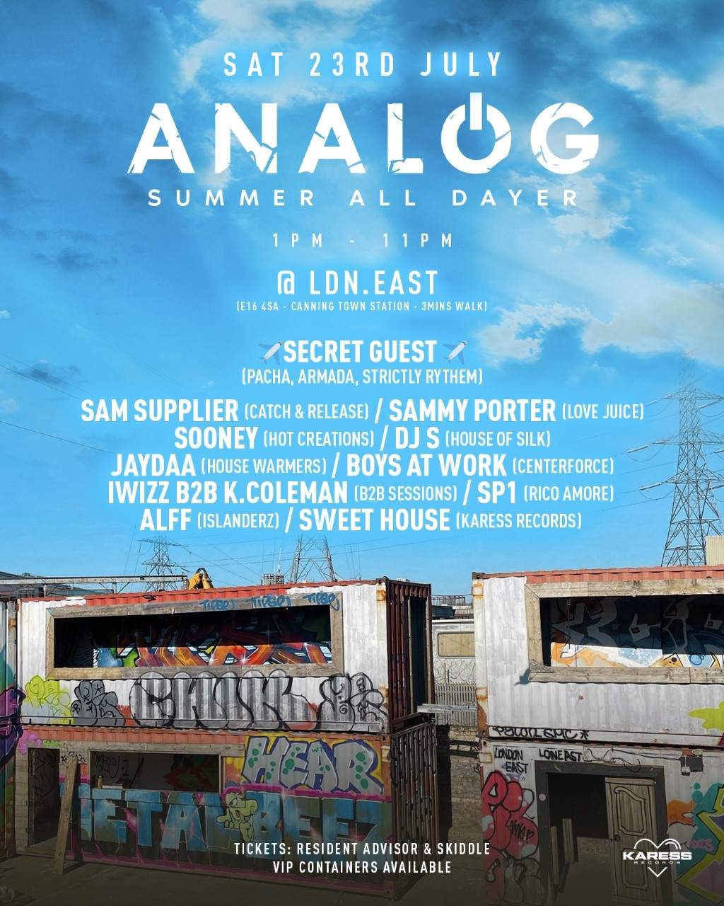 ANALOG 'The Summer All Dayer' - フライヤー表