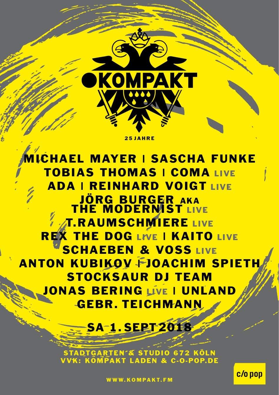 c/o Pop Festival: 25 Years of Kompakt - フライヤー裏
