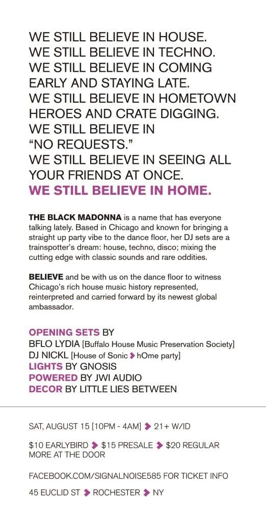 Signal > Noise v1.2 with The Black Madonna - Página trasera